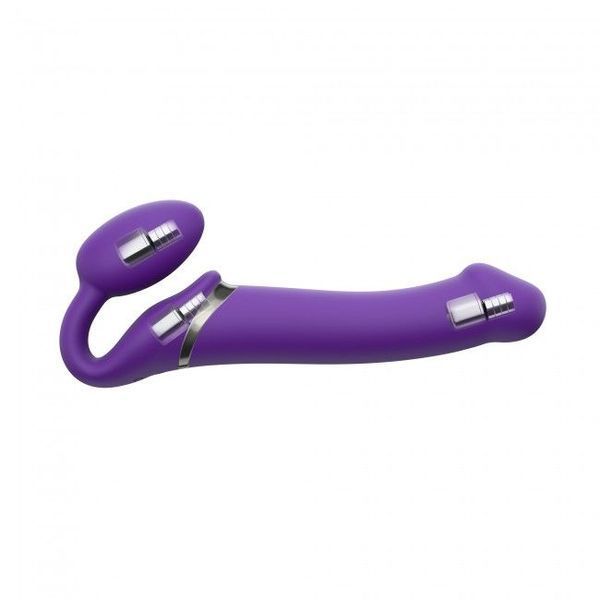 Безремінний страпон з вібрацією Strap-On-Me Vibrating Violet XL, діам. 4,7см, пульт ДК, регульований SO3827 фото - купити в секс-шопі Чорний Кролик