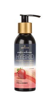 Змазка водно-силіконова Sensuva Hybrid Strawberry (125 мл) без цукру, можна для оральних пестощів SO3245 фото - купити в секс-шопі Чорний Кролик