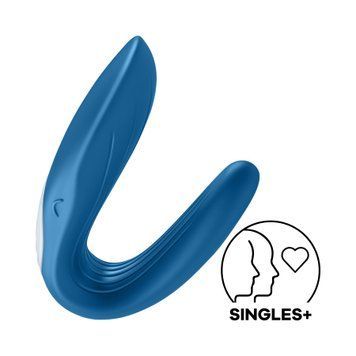 Вібратор для пар Satisfyer Double Whale з двома моторчиками SO1643 фото - купити в секс-шопі Чорний Кролик