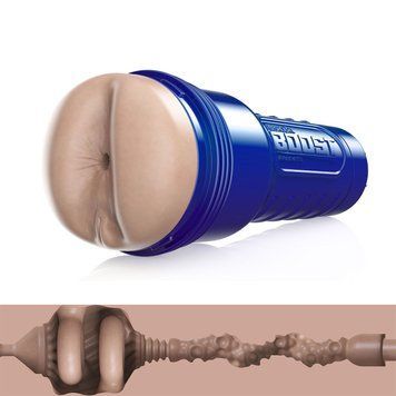 Мастурбатор-попка Fleshlight Boost Blast Female Light Medium Flesh, плаваючі кільця Turbo Tech SO8922 фото - купити в секс-шопі Чорний Кролик