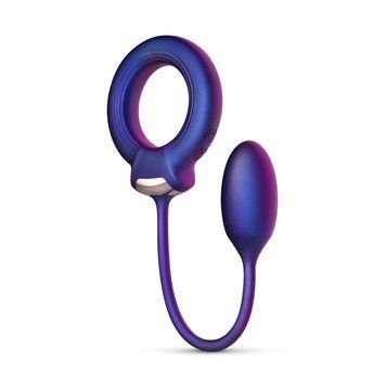 Ерекційне віброкільце з віброяйцем Hueman - Eclipse Anal Vibrator SX3893 фото - купити в секс-шопі Чорний Кролик