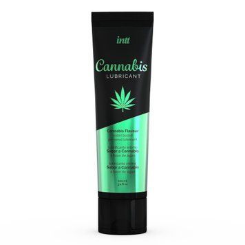 Лубрикант на водній основі Intt Cannabis (100 мл) з олією насіння конопель, не розтікається SO2931 фото - купити в секс-шопі Чорний Кролик