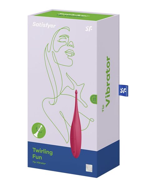 Вібратор для клітора Satisfyer Twirling Fun Poppy Red SO5419 фото - купити в секс-шопі Чорний Кролик