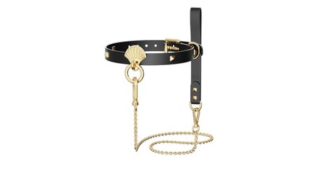 Розкішний нашийник з повідцем Zalo Collar & Leash Set Black SO8228 фото - купити в секс-шопі Чорний Кролик