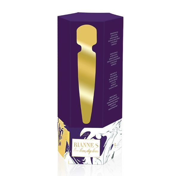 Вібромасажер Rianne S: Bella Mini Wand Purple, 10 режимів, медичний силікон, подарункове паковання SO3869 фото - купити в секс-шопі Чорний Кролик