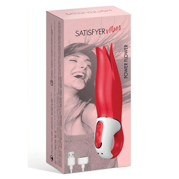 Потужний вібратор Satisfyer Vibes Flower Power з ніжними тремтливими пелюстками, 12 режимів роботи SO2204 фото - купити в секс-шопі Чорний Кролик