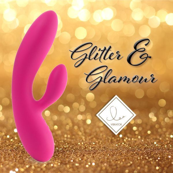 Гнучкий вібратор кролик з двома моторами FeelzToys Lea Rabbit Vibrator Rubine Red SO4432 фото - купити в секс-шопі Чорний Кролик