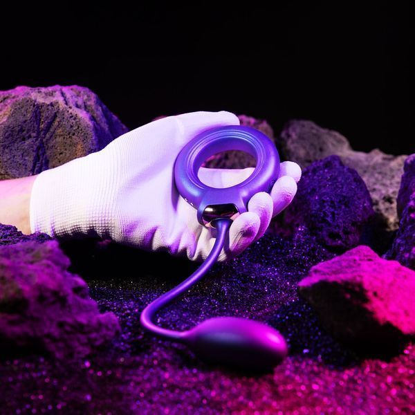 Ерекційне віброкільце з віброяйцем Hueman - Eclipse Anal Vibrator SX3893 фото - купити в секс-шопі Чорний Кролик