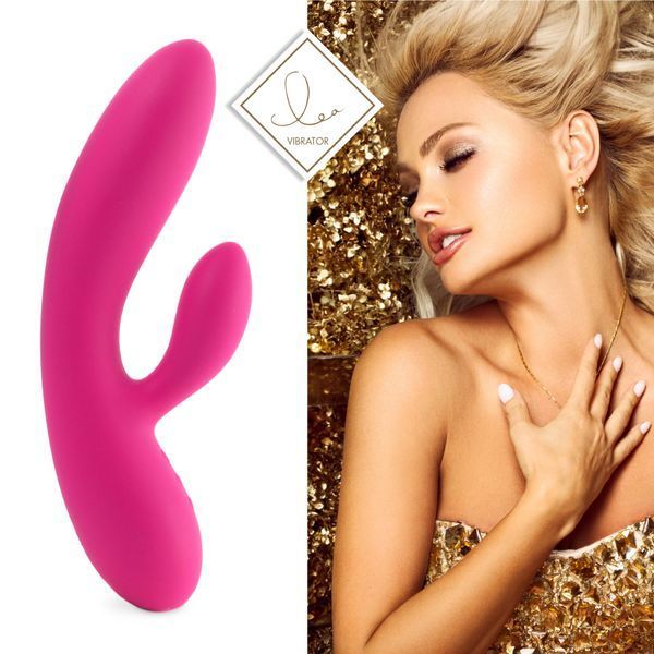 Гнучкий вібратор кролик з двома моторами FeelzToys Lea Rabbit Vibrator Rubine Red SO4432 фото - купити в секс-шопі Чорний Кролик
