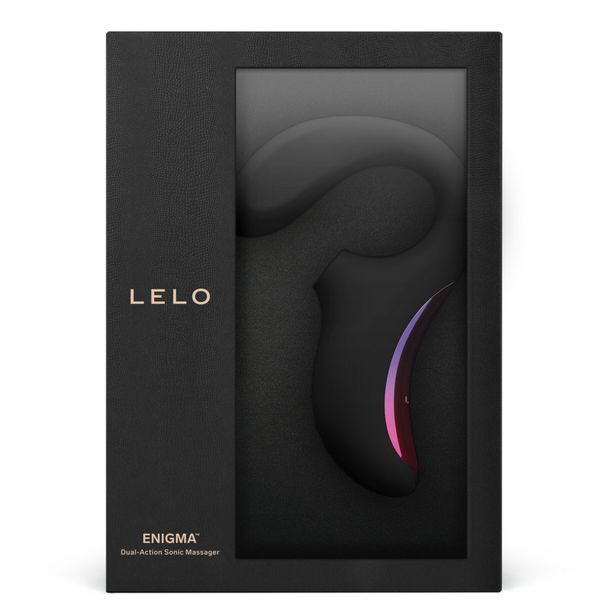 Кліторально-вагінальний звуковий стимулятор LELO Enigma Black SO8070 фото - купити в секс-шопі Чорний Кролик