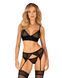 Комплект Obsessive Chemeris 3-pcs set XL/2XL, стрінги, пояс для панчіх, бюстгальтер SO9769 фото 1