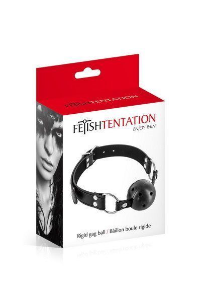 Повітропроникний кляп Fetish Tentation Rigid Gag Ball SO3732 фото - купити в секс-шопі Чорний Кролик