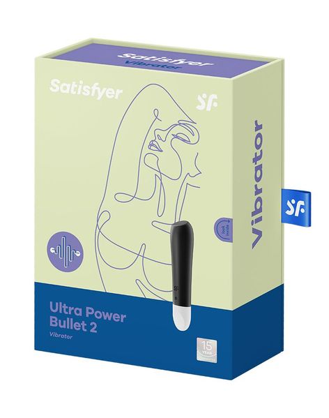 Віброкуля на акумуляторі Satisfyer Ultra Power Bullet 2 Black SO5423 фото - купити в секс-шопі Чорний Кролик