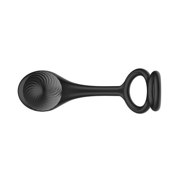 Анальна вібропробка Nexus Tornado Cock and Ball Ring обертання+вібрація, ерекційне кільце, пульт SX2416 фото - купити в секс-шопі Чорний Кролик