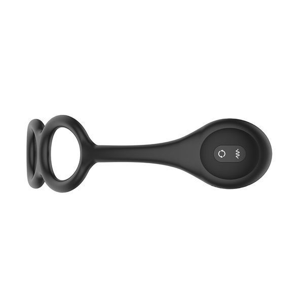 Анальна вібропробка Nexus Tornado Cock and Ball Ring обертання+вібрація, ерекційне кільце, пульт SX2416 фото - купити в секс-шопі Чорний Кролик