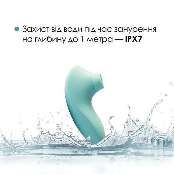 Вакуумний стимулятор Svakom Pulse Lite Neo Seafoam Blue, керується зі смартфона SO7324 фото - купити в секс-шопі Чорний Кролик