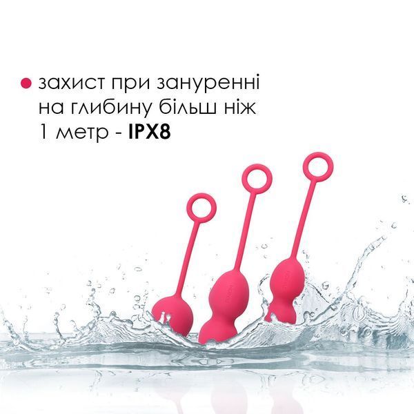 Набір вагінальних кульок зі зміщеним центром ваги Svakom Nova Plum Red SO4829 фото - купити в секс-шопі Чорний Кролик