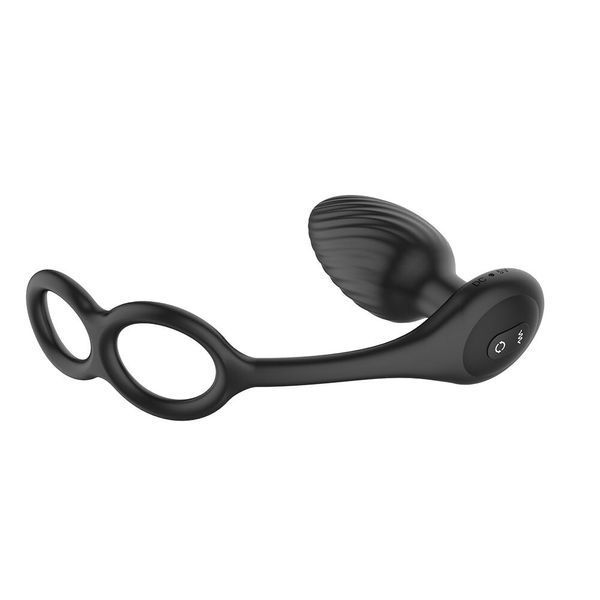 Анальна вібропробка Nexus Tornado Cock and Ball Ring обертання+вібрація, ерекційне кільце, пульт SX2416 фото - купити в секс-шопі Чорний Кролик