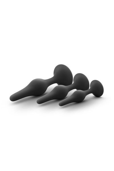 Набір анальних пробок Blush Luxe Beginner Plug Kit Black SX3071 фото - купити в секс-шопі Чорний Кролик