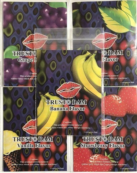 Набір латексних серветок Latex Dental Dams Assorted 100 шт SX1260 фото - купити в секс-шопі Чорний Кролик