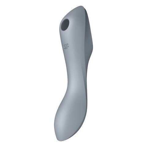 Вакуумний стимулятор з вібрацією Satisfyer Curvy Trinity 3 BlueGrey SO6118 фото - купити в секс-шопі Чорний Кролик