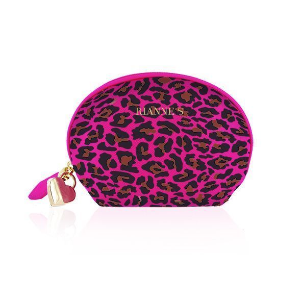 Мінівібромасажер Rianne S: Lovely Leopard Purple, 10 режимів роботи, косметичка-чохол, мед.силікон SO3883 фото - купити в секс-шопі Чорний Кролик
