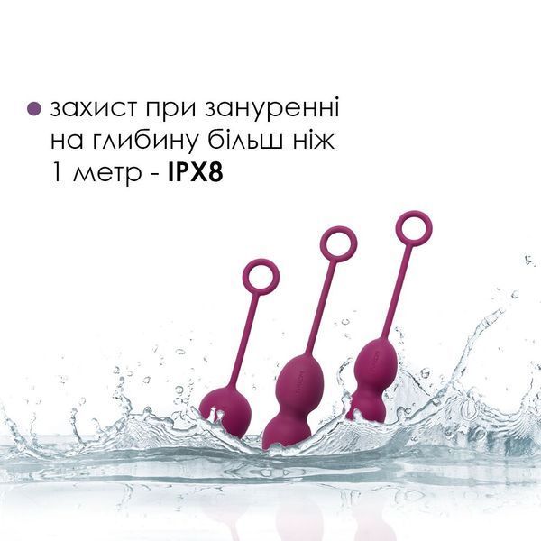 Набір вагінальних кульок зі зміщеним центром ваги Svakom Nova Violet SO4831 фото - купити в секс-шопі Чорний Кролик
