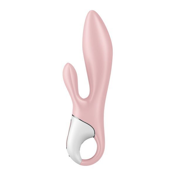 Вібратор-кролик надувний Satisfyer Air Pump Bunny 3, 12 режимів, подвійний відросток SX2173 фото - купити в секс-шопі Чорний Кролик