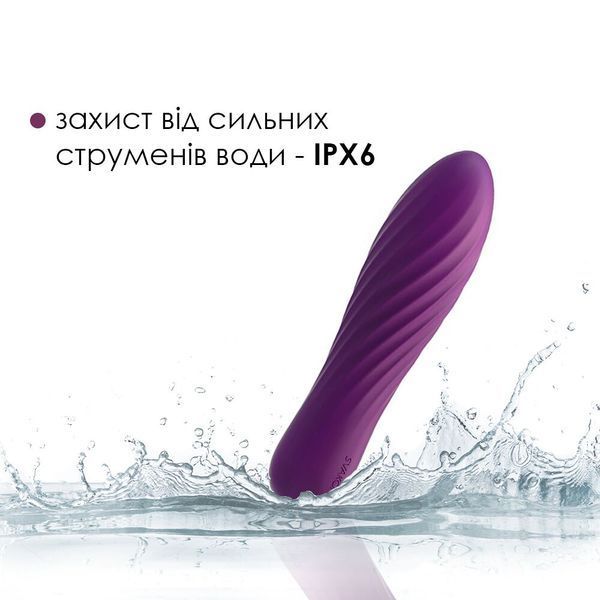Потужний мінівібратор Svakom Tulip Violet SO6033 фото - купити в секс-шопі Чорний Кролик