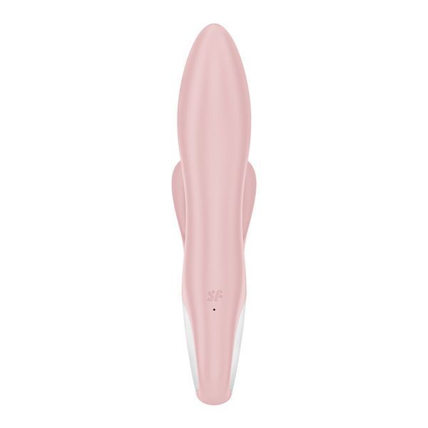 Вібратор-кролик надувний Satisfyer Air Pump Bunny 3, 12 режимів, подвійний відросток SX2173 фото - купити в секс-шопі Чорний Кролик