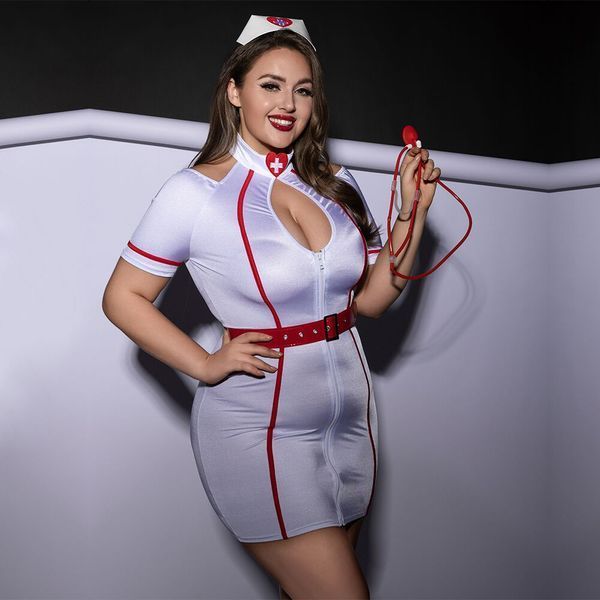 Еротичний костюм медсестри JSY P61115 Plus Size SX1856 фото - купити в секс-шопі Чорний Кролик