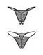 Набір трусиків з доступом Obsessive Bianca 2-pack crotchless thong 2XL/3XL SX3557 фото 5