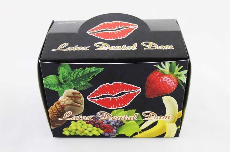 Набір латексних серветок Latex Dental Dams Assorted 100 шт SX1260 фото - купити в секс-шопі Чорний Кролик