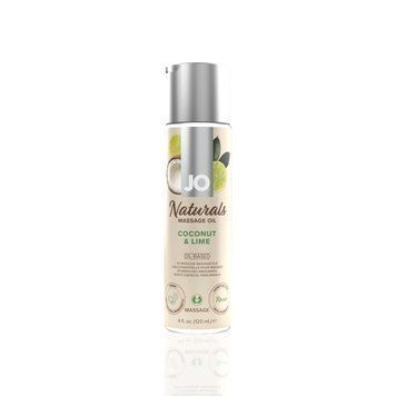 Масажна олія System JO &ndash; Naturals Massage Oil &ndash; Coconut & Lime з натуральними ефірними оліями (120 м SO6164 фото - купити в секс-шопі Чорний Кролик