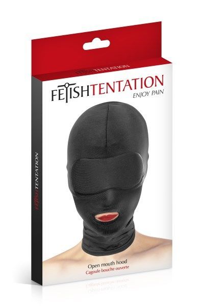 Капюшон для БДСМ з відкритим ротом Fetish Tentation Open Mouth Hood SO3756 фото - купити в секс-шопі Чорний Кролик