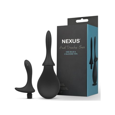 Анальний душ із двома насадками Nexus ANAL DOUCHE SET 260 ml SO6642 фото - купити в секс-шопі Чорний Кролик