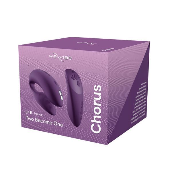 Смарт-вібратор для пар We-Vibe Chorus Purple, сенсорне керування вібраціями стисненням пульта SO6923 фото - купити в секс-шопі Чорний Кролик