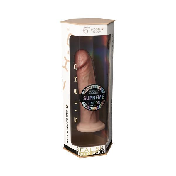 Фалоімітатор SilexD Robby Premium Real Skin Flesh (MODEL 2 size 6in) SX2625 фото - купити в секс-шопі Чорний Кролик