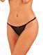 Прозорі стрінги з доступом Obsessive Celia Noir crotchless thong XL/2XL SO7873 фото 3
