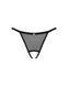 Прозорі стрінги з доступом Obsessive Celia Noir crotchless thong XL/2XL SO7873 фото 5