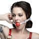 Кляп силіконовий Feral Feelings Silicon Ball Gag White/Red, білий ремінець, червона кулька SX3977 фото 2