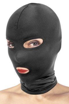 Капюшон для БДСМ з відкритими очима та ротом Fetish Tentation SO3758 фото - купити в секс-шопі Чорний Кролик