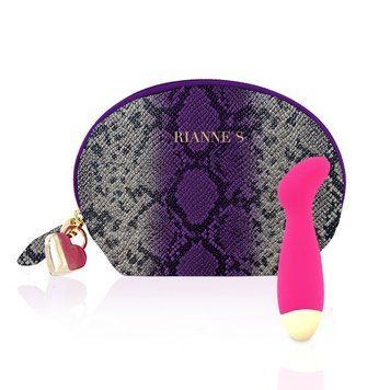 Вібратор для точки G Rianne S: Boa Mini Pink, 10 режимів роботи, медичний силікон, косметичка-чохол SO3887 фото - купити в секс-шопі Чорний Кролик