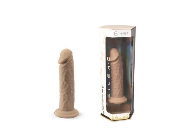 Фалоімітатор SilexD Robby Real Skin Flesh (MODEL 2 size 6in) SX2626 фото - купити в секс-шопі Чорний Кролик