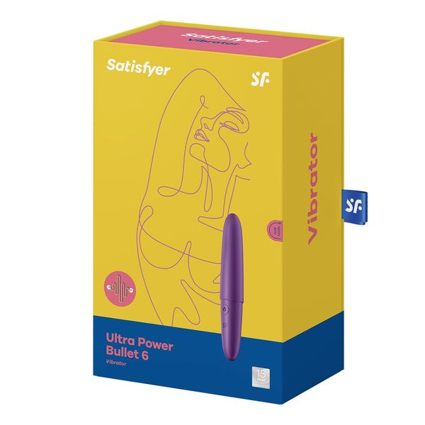 Мінівібратор Satisfyer Ultra Power Bullet 6 Violet SO5433 фото - купити в секс-шопі Чорний Кролик