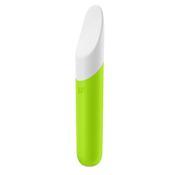 Мінівібратор із гнучким язичком Satisfyer Ultra Power Bullet 7 Green SO5435 фото - купити в секс-шопі Чорний Кролик