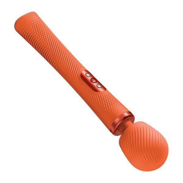Вібромасажер Fun Factory VIM Vibrating Wand Orange, суперпотужний та легкий, до 6 годин роботи SX3661 фото - купити в секс-шопі Чорний Кролик