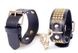 Наручники зі штучної шкіри з кристалами Fetish Boss Series - Handcuffs with cristals Gold, BS3300095 BS3300095 фото 2