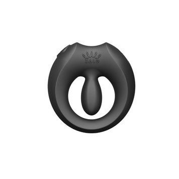 Ерекційне смарт-віброкільце Zalo Apis Obsidian Black, до 4 годин роботи, зарядний кейс SX2691 фото - купити в секс-шопі Чорний Кролик