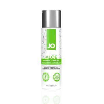 Змазка на водній основі JO H2O Organic Aloe (120 мл), зволожувальний та заспокійливий ефект SX0722 фото - купити в секс-шопі Чорний Кролик